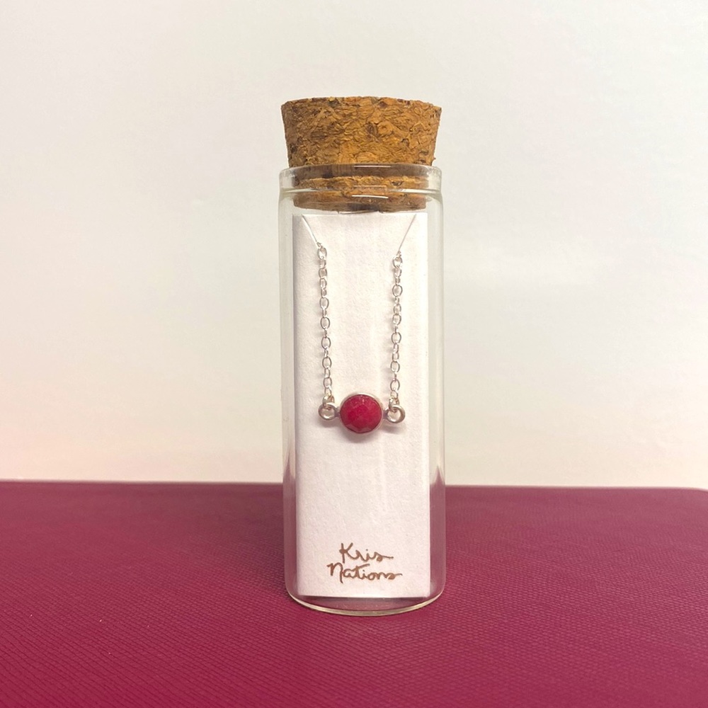 July birthstone necklace